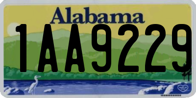 AL license plate 1AA9229