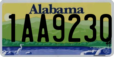 AL license plate 1AA9230