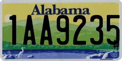 AL license plate 1AA9235