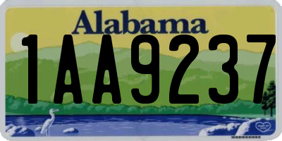 AL license plate 1AA9237