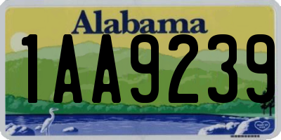 AL license plate 1AA9239