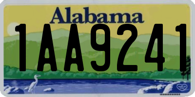 AL license plate 1AA9241