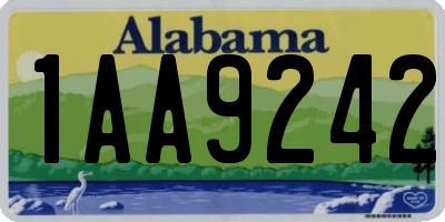 AL license plate 1AA9242