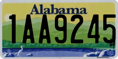 AL license plate 1AA9245