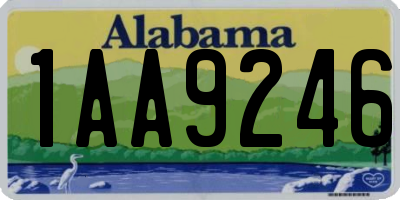 AL license plate 1AA9246