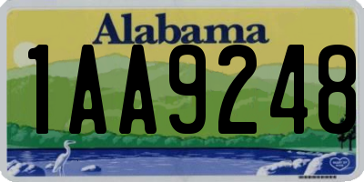 AL license plate 1AA9248