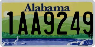 AL license plate 1AA9249