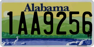 AL license plate 1AA9256