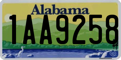 AL license plate 1AA9258