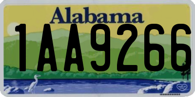 AL license plate 1AA9266