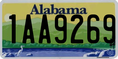 AL license plate 1AA9269