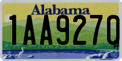 AL license plate 1AA9270