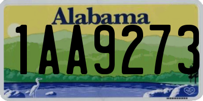 AL license plate 1AA9273