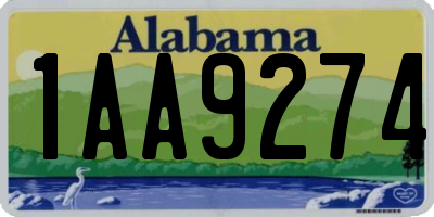 AL license plate 1AA9274