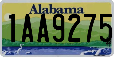 AL license plate 1AA9275