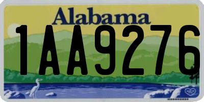 AL license plate 1AA9276