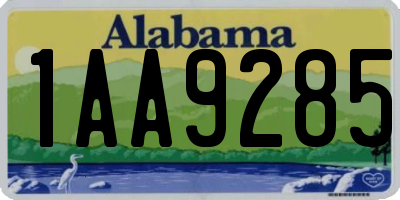 AL license plate 1AA9285