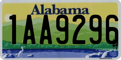 AL license plate 1AA9296