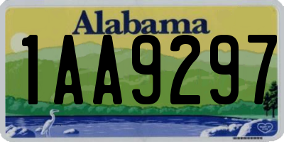 AL license plate 1AA9297