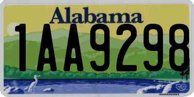 AL license plate 1AA9298