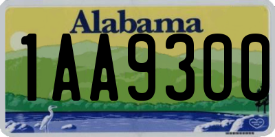 AL license plate 1AA9300