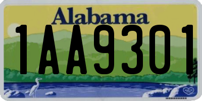 AL license plate 1AA9301