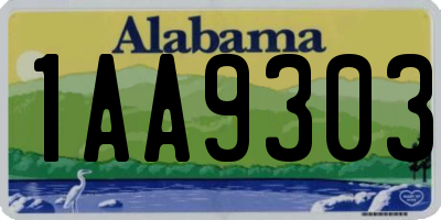 AL license plate 1AA9303