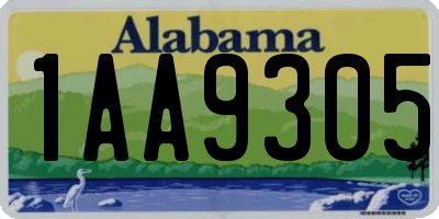 AL license plate 1AA9305