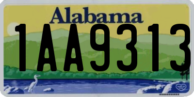 AL license plate 1AA9313