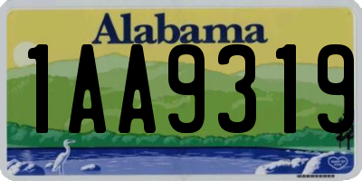 AL license plate 1AA9319