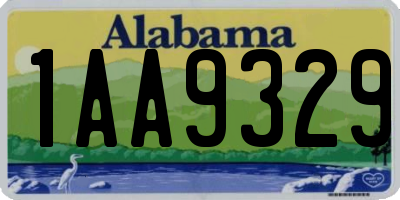 AL license plate 1AA9329