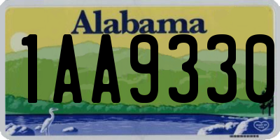 AL license plate 1AA9330