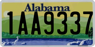 AL license plate 1AA9337