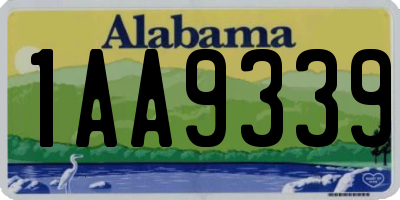 AL license plate 1AA9339