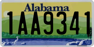 AL license plate 1AA9341