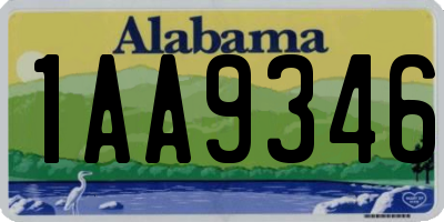 AL license plate 1AA9346