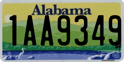 AL license plate 1AA9349