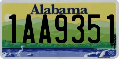 AL license plate 1AA9351