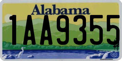 AL license plate 1AA9355