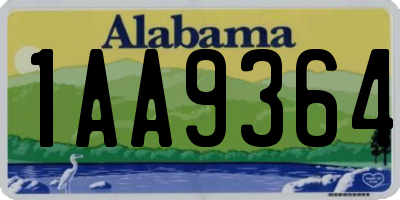 AL license plate 1AA9364