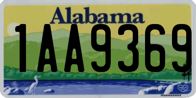 AL license plate 1AA9369