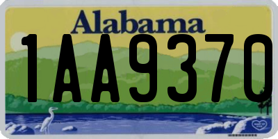 AL license plate 1AA9370