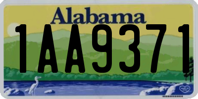 AL license plate 1AA9371