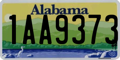 AL license plate 1AA9373