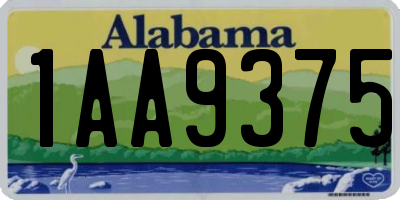 AL license plate 1AA9375