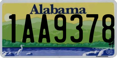 AL license plate 1AA9378