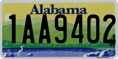 AL license plate 1AA9402