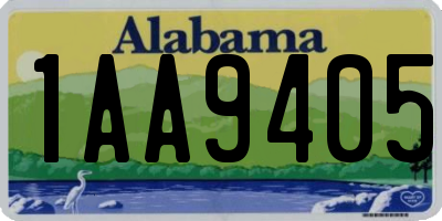 AL license plate 1AA9405