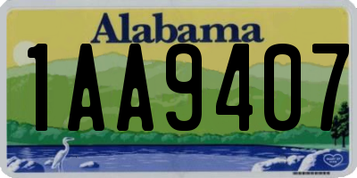 AL license plate 1AA9407