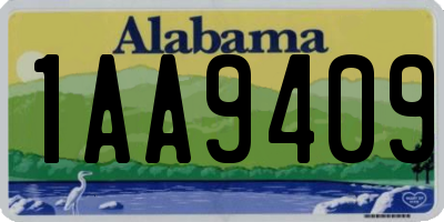 AL license plate 1AA9409